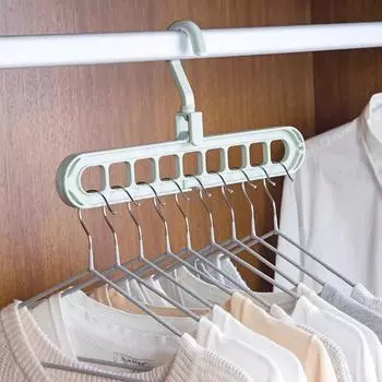 2pcs Non-Slip Plastic Clothes Hanger Storage Rack Holder Wardrobe Closet Organizer Clothing Space Saving Hanging Hooks светло-зеленый