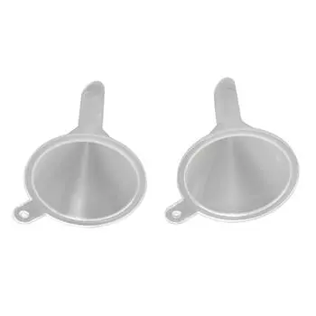2pcs Plastic Mini Funnel Transparent Portable Multi Purpose for Perfumes Liquid Powder Essential