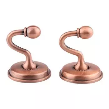 2pcs Pommel Tieback Wall Hooks Zinc Zinc Zinc Alloy Curtain Holdbacks Home Decor Accessories