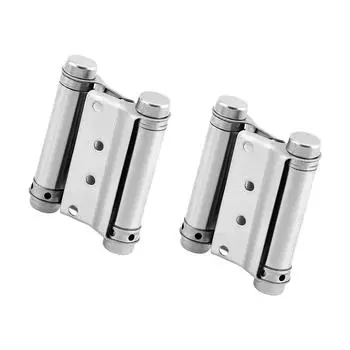 2pcs Practical 3Inch Aligning Spring Hinges for Automatic Door Closing with 90 Degree Positioning in Elegant Finish