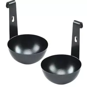 2Pcs Practical Hangable Egg Poacher Stainless Steel Cups for Perfect Poached Eggs Hangable Design Easy Cooking