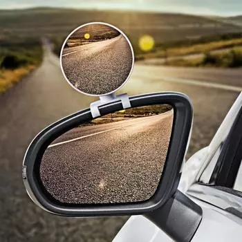 2pcs rearview mirror 360 ° wide-angle blind spot mirror, convex high-definition glass, suitable for car exterior decoration чёрный