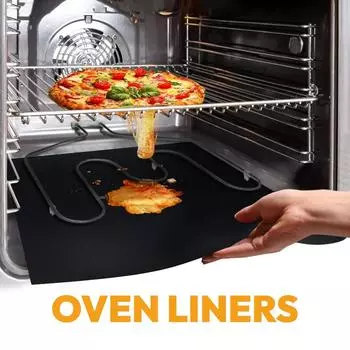 2PCS Reusable Oven Mat Microwave Oven Pads Fiberglass BBQ Grill Mats High Temperature Non-stick BBQ Mat Oven Liner