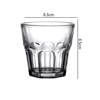 2pcs Set 240ml Foreign Wine Mug Beverage Brandy Cocktail Scotch Glasses Vintage Octagonal Cup Transparent Wine Glass Household 2pcs