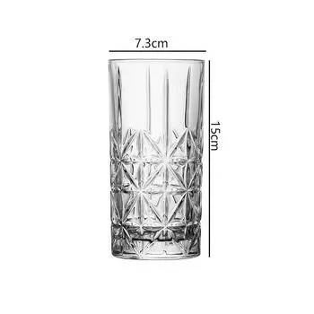 2pcs Set 340ml Household Juice Tea Milk Cups Transparent Creative Beer Mug Set Cocktail Glass Mojito Long Island Iced Tea Cups 2pcs