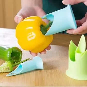 2Pcs / set Creative Pepper Corer Slicer Устройство для удаления семян перца