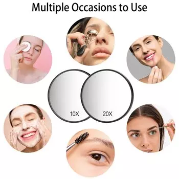2pcs Set Eyebrows Tweezers Trimmer And Mirror Professional Beard Eyelash Brow Hair Removal For Face Makeup Tool Man Or Women