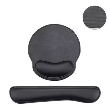 2Pcs/Set Non-Slip Ergonomic Mouse Pad Creative Keyboard Hand Cushion Office Supplies