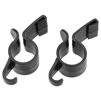 2Pcs/Set Umbrella Holder Trunk Organizer Car Rear Mounting Bracket Towel Hook чёрный