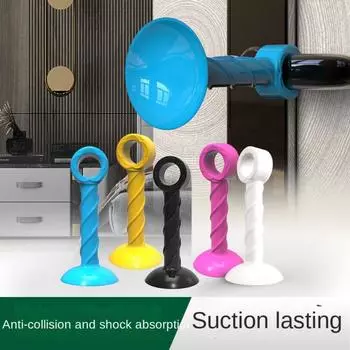 2PCS Silicone Suction Cup Door Stopper Suction Cup Wall Protectors Door Handle Crash Pad Anti-damage Furniture Fittings Doorstop белый