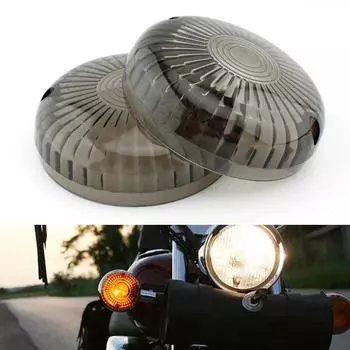 2pcs Smoke Motorcycle Turn Signals Lens for Yamaha V-Star 650 1100 1300 Classic Stryker Silverado / Yamaha V-Max VMX Road Star дым