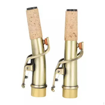 2Pcs Soprano Saxophone Neck Vintage Straight Curved Instrument Part Musical