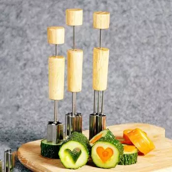 2pcs Stainless Steel Cookie Molds Stamped Shape Carrot Fruit Embossing Mold Butter Cone Push Press Baking Tools