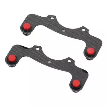 2Pcs Steering Wheel Horn Button Carbon Fiber Enhanced Functionality External Horn Button Kit красный