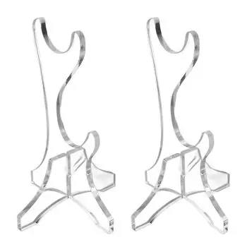 2pcs Sword Stand Acrylic Stable Easy to Install Unique Multifunctional Display Stand for Wand Home чистый