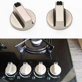 2Pcs Universal Metal Rotary Switch Control Knobs 6Mm/8Mm Replacement For Household Kitchen Cooker Gas Stove Oven Accessories New