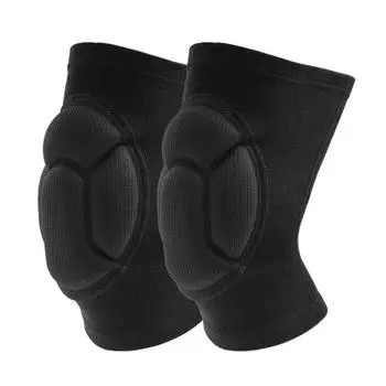 2PCS утолщенная защита спортивный наколенник мужской эластичный наколенник поддержка фитнес снаряжение баскетбольный бандаж протектор мужской нескользящие накладки S