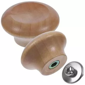 2Pcs Wood Pan Lid Knobs Portable Pan Lid Knobs Pot Lids Replacements Lid Handles хаки