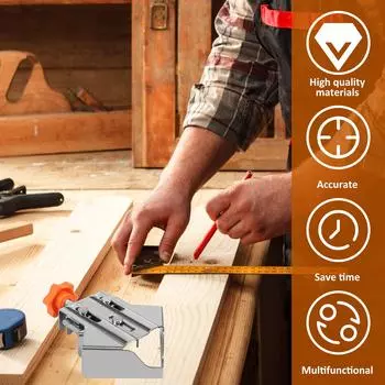 2Pcs Woodworking Right Angle Clamp Precision Open and Close Type Right Angle Splicing Clamp Locator Stainless Steel Wood Fixing