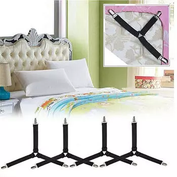 2Pcstriangle Suspender Holder Bed Mattress Sheet Straps Clips Grippers Fasteners