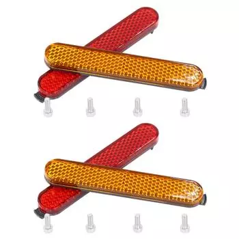 2Set Electric Scooter Side Reflective Strap Safety Tube Night Reflector Scooter Rear Wheel Protective Decorative Shell разноцветный