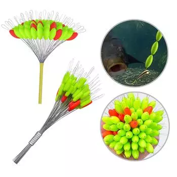 2Set Space BeansRubber Fishing Bobbers Stopper Oval Shape Float Stoppers Space Bean Connectors Fishing Accessories 5