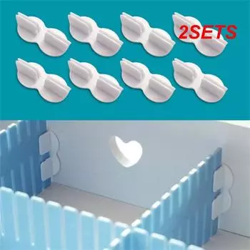2SETS Cross Buckle Fixing Clip Fixing Clip Storage Clapboard Free Combination Partition Drawer Divider Accessory Extender