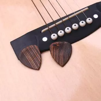 2шт деревянные медиаторы плектр для акустической гитары укулеле Bocote Wood Bocote