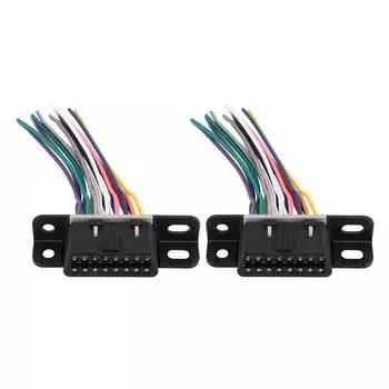 2шт диагностический OBD2 16-контактный разъем жгута проводов автомобиля 16-контактный разъем универсальный подходит для