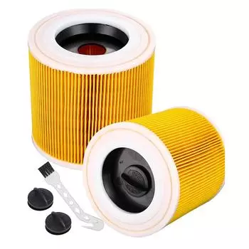 2шт картриджный фильтр для пылесоса Karcher WD3 Premium WD2 WD3 WD1 MV3 MV2 WD 3 P удлинительный комплект против мелкой пыли CHINA