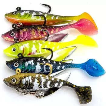 2шт новые рыболовные приманки Shad Crank Worm, силиконовые мягкие приманки