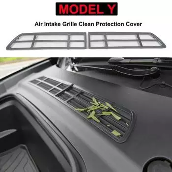 2шт. Сетка от насекомых для Tesla Model Y, передний багажник, кондиционер, крышка, впускной коллектор, автомобильные детали для модификации ABS&Four Seasons