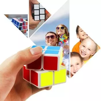 2x2x2 Кубик Рубика, классическая витая игрушка-головоломка, детский подарок чёрный
