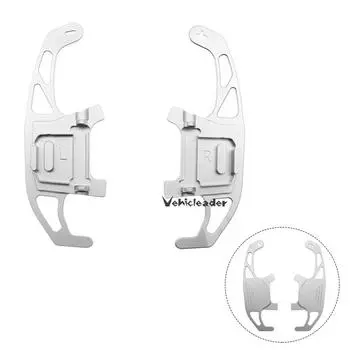 2X Автомобильный руль Paddle Shift Extend Extension Shifter Aluminum для VW GOLF GTI R GTD GTE MK7 7 POLO GTI Scirocco 2014-2019 серебряный