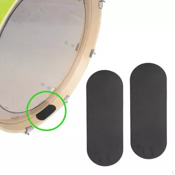 2x Bass Drum Hoop Protector Kick Rim with Self Adhesives Back User Friendly Sturdy