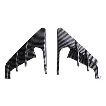 2x Carbon Fiber Look Side Camera Indicator Cover Bezel For Tesla Model 3 Model Y