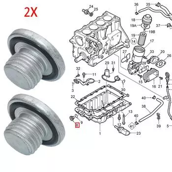 2X для Citron Nemo Ford KA 2009 2010 2011 2012 2018 болт пробки сливного поддона масла двигателя M14X1.5, запасная часть винта 90502556 2pcs