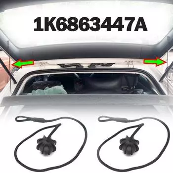 2X для VW Golf MK5 MK6 Rabbit R R32 R20 GTI люк, автомобильная полка для посылок, шнур, крышка багажника, поворотный ремень 1K6863447A