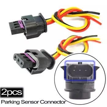 2x для VW Transporter T6 Eos Golf Jetta Passat Tiguan Caddy Touran Polo 3-контактный разъем датчика парковки 4F0973703 чёрный