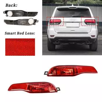 2x Left + Right Side Red Rear Bumper Light 68102876 for Jeep Cherokee 2014-2018