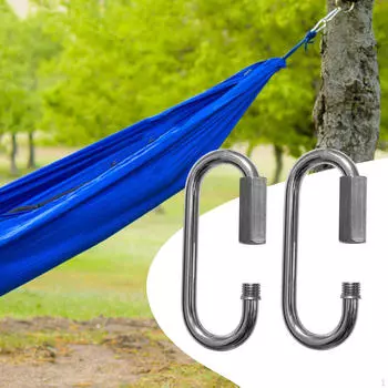 2x Quick Link Chain Connector Sturdy Screw Lock Clip for Yard Fishing Hiking