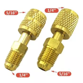 2x R410a AC адаптер 5/16 1/4 SAE Male Female для инструмента клапана