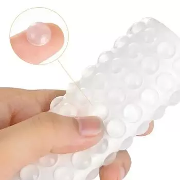 300/100pcs Silicone Cabinet Door Bumpers Clear Self-Adhesive Drawer Stop Bumper Pads Furniture Protective Buffer Doors Wall Stop 100pcs(1 sheet) синий