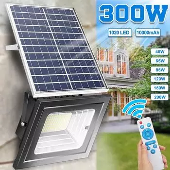 300/200/150/120W LED Flood Light Solar Street Lights Household Waterproof Remote Indoor and Outdoor Lighting Garden Wall Lamp 45W 51Leds