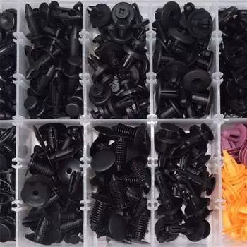 300 PCS Car Auto Plastic Rivets Push Type Panel Retainer Fastener Clip With Box