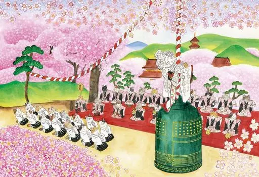300 Piece Jigsaw Puzzle Kabuki Cat Dojoji Temple (26x38cm)