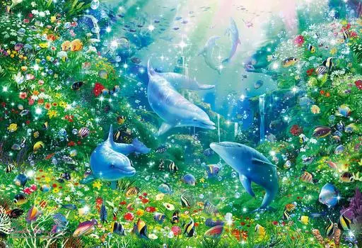 Пазл из 300 деталей Lassen Blooming Ocean x [Светящийся пазл] (26 38см)