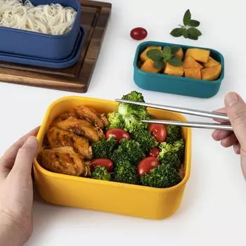 300ML/400ML/700ML/1300ML/2100ML Lunch Box Fresh-keeping with Lid Silicone Heat Resistance Leakproof Lunch Container for School Round зелёный