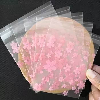 300 шт. матовых утолщенных двухслойных упаковочных пакетов для песочного печенья со снежинками, 3 размера упаковочных пакетов для печенья и конфет, самоклеящиеся пакеты для выпечки small size