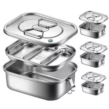 304 нержавеющая сталь ланч-бокс Bento для детей и взрослых портативный двухслойный герметичный пикниковый бокс теплоизоляция для хранения еды ланч-бокс